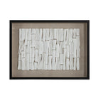 Cuadro de madera, arcilla y cristal Agropoli