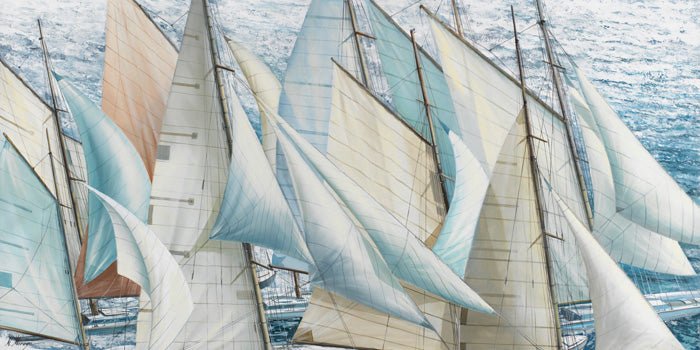 Cuadro Veleros Atlánticos - #pino_y_jacaranda#
