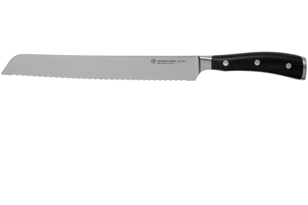 Cuchillo Wüsthof Ikon de Pan 23 cm Doble Sierra - #pino_y_jacaranda#