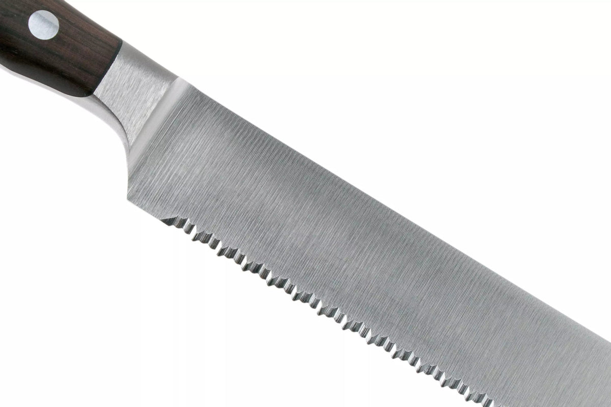 Cuchillo Wüsthof Ikon de Pan 23 cm Doble Sierra - #pino_y_jacaranda#