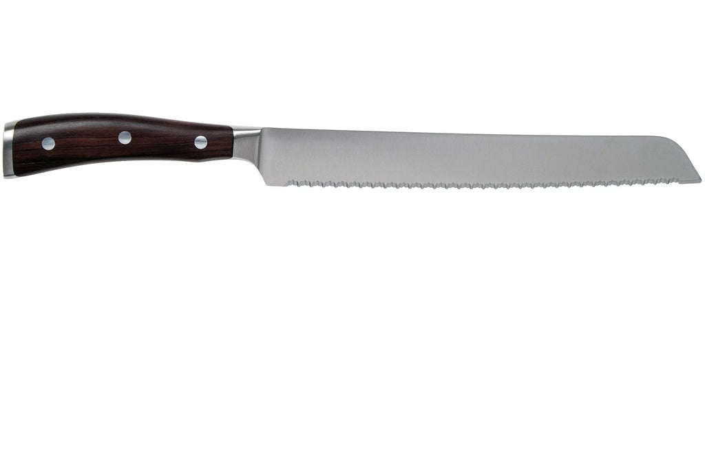 Cuchillo Wüsthof Ikon de Pan 23 cm Doble Sierra - #pino_y_jacaranda#