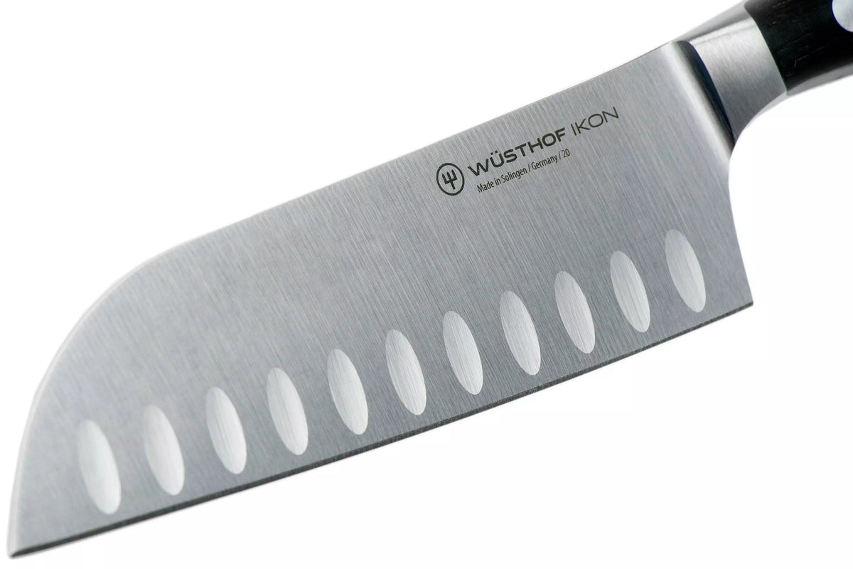 Cuchillo Wüsthof Ikon Santoku Alveolado 14 cm - #pino_y_jacaranda#