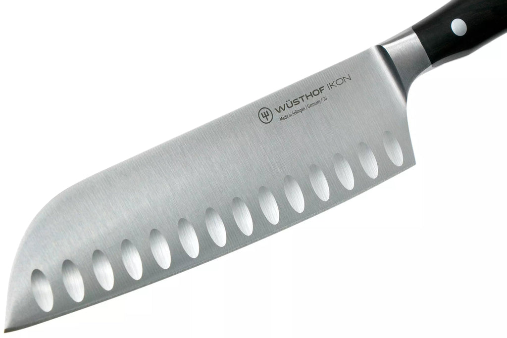 Cuchillo Wüsthof Ikon Santoku Alveolado 17 cm - #pino_y_jacaranda#