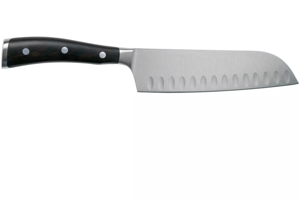 Cuchillo Wüsthof Ikon Santoku Alveolado 17 cm - #pino_y_jacaranda#