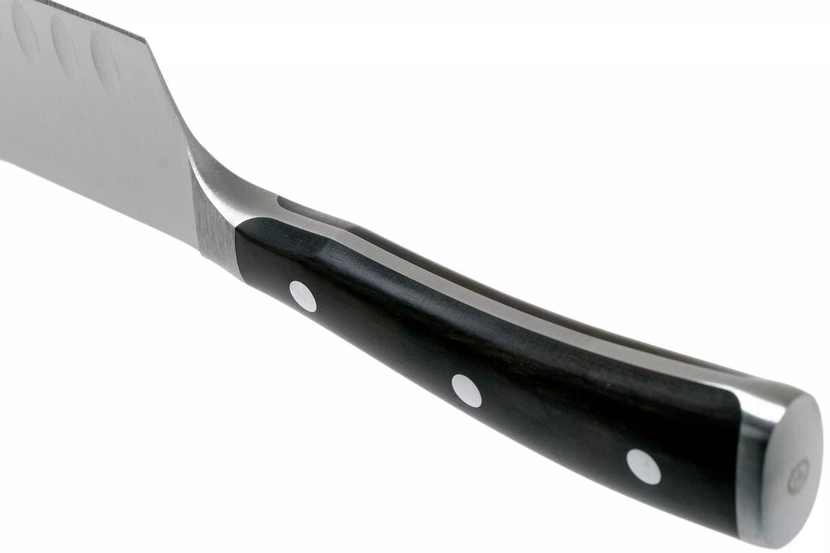 Cuchillo Wüsthof Ikon Santoku Alveolado 17 cm - #pino_y_jacaranda#