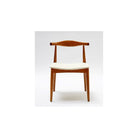 Silla de fresno y polipiel blanca Jubrique