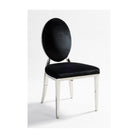 Silla de terciopelo negro y acero Genalguacil