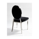 Silla de terciopelo negro y acero Genalguacil