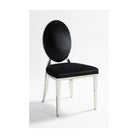 Silla de terciopelo negro y acero Genalguacil