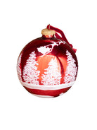 Bola de Navidad Roja Nevada