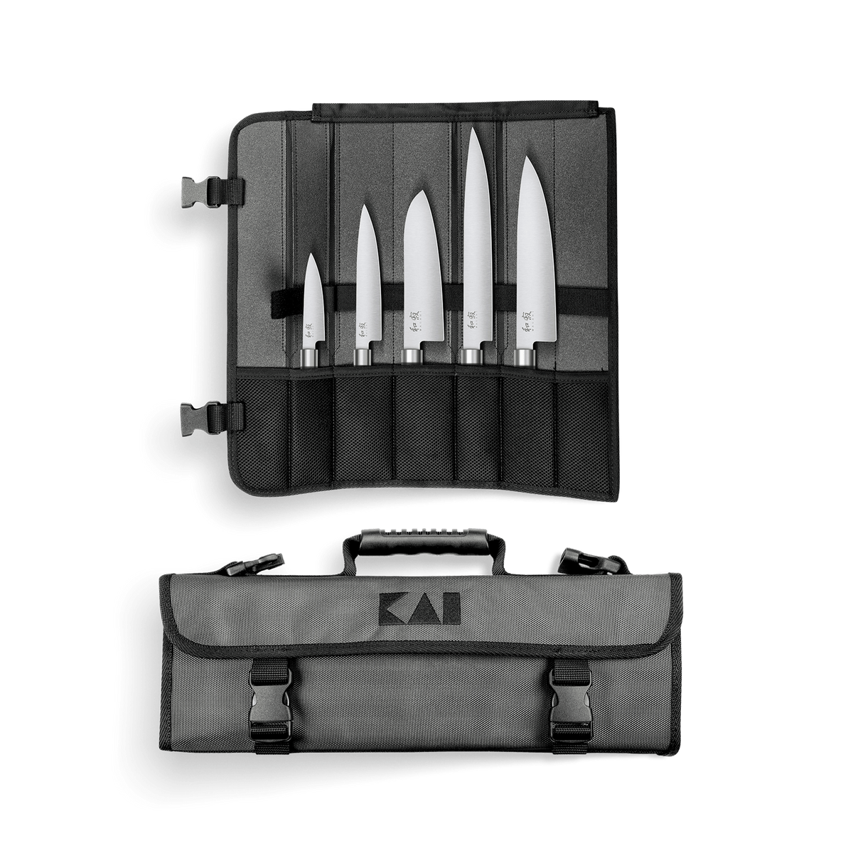 Set de 5 cuchillos Kai Wasabi Black Europa con maletín