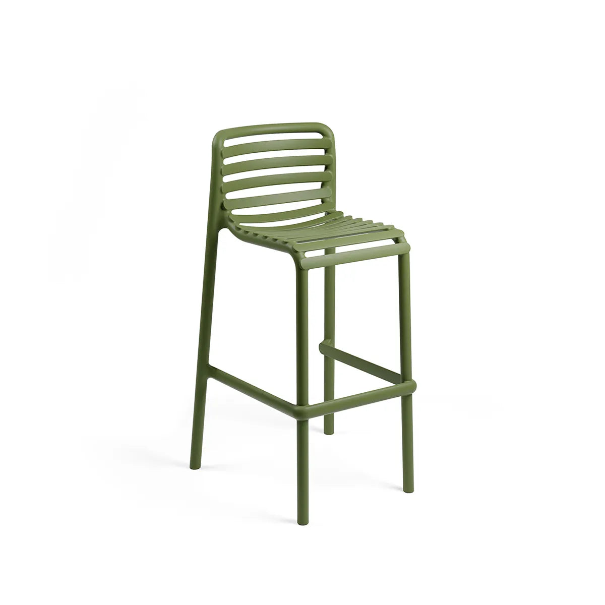 Taburete alto de resina Doga Nardi – Verde