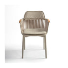 Silla de exterior de aluminio y cuerda beige Bermeo