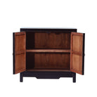 Cómoda negra de olmo con 2 puertas Luqing