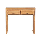 Consola natural de olmo con 2 cajones Xinfeng