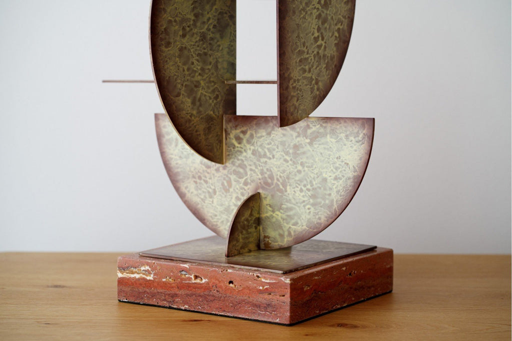 Escultura Abstracta Nora - #pino_y_jacaranda#