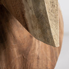 Escultura de madera de teka Delos natural