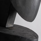 Escultura de madera de teka Delos negra