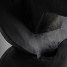 Escultura de madera de teka Delos negra