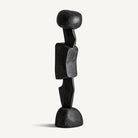Escultura de madera de teka Thira negra