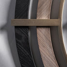 Espejo art déco de madera negra y hierro oro Sangonera