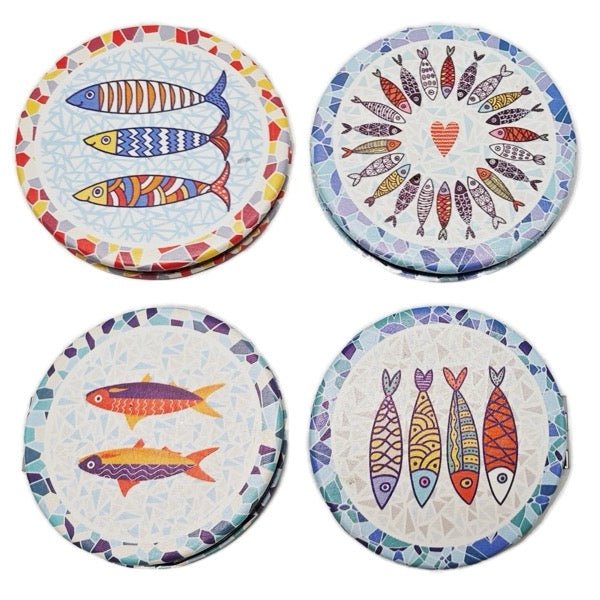 Espejo de Bolsillo Peces - pino_y_jacaranda