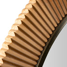 Espejo de metal y madera Gythio