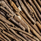 Espejo redondo de madera tropical Isla Plana
