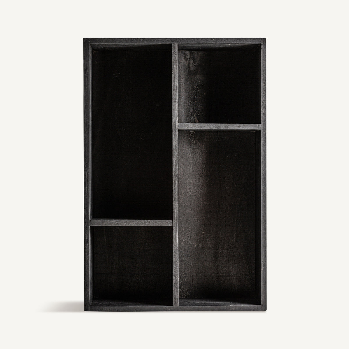 Estantería de madera recuperada negra Atalayón