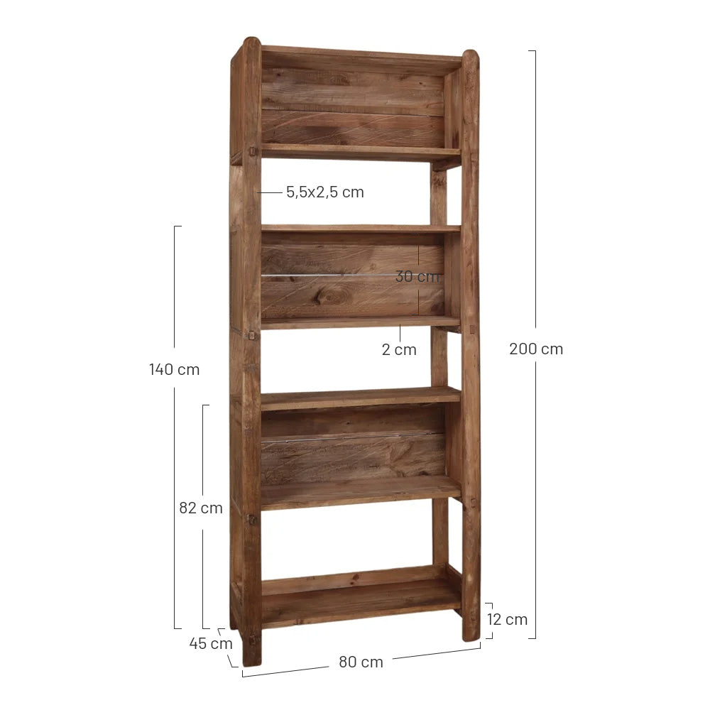 Estantería de pino reciclado Biagio