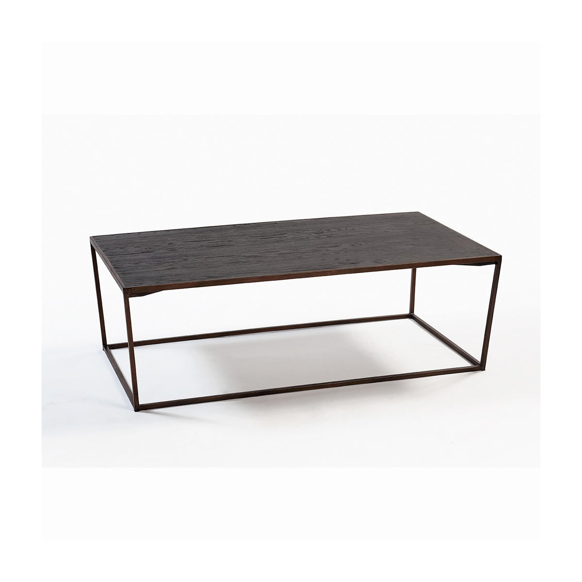 Mesa de centro de roble y metal cobre Coín