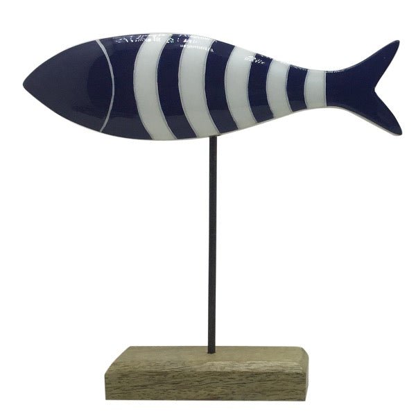 Figura de Decoración Pez Rayado - pino_y_jacaranda