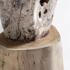 Figura decorativa de cuarzo y teca Cruïlles