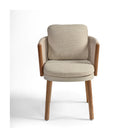 Silla de exterior de aluminio, madera y cuerda Lastres