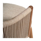 Silla de exterior de aluminio, madera y cuerda Lastres
