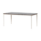 Mesa de comedor negra de pino y hierro Trinquete