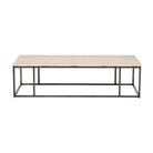 Mesa de centro natural de olmo y hierro Autillo
