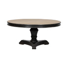 Mesa de comedor redonda negra de pino Ø160 cm Yanfeng