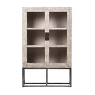 Vitrina gris de pino con 2 puertas Shanrui