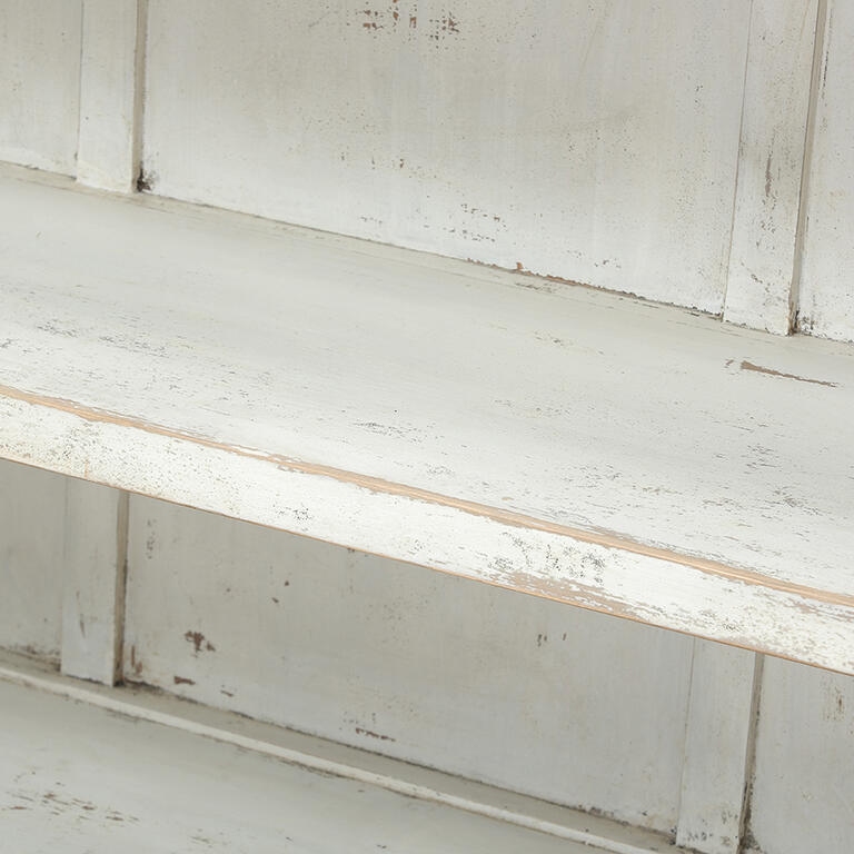 Estantería blanca de pino con 3 baldas y ruedas Zhurui