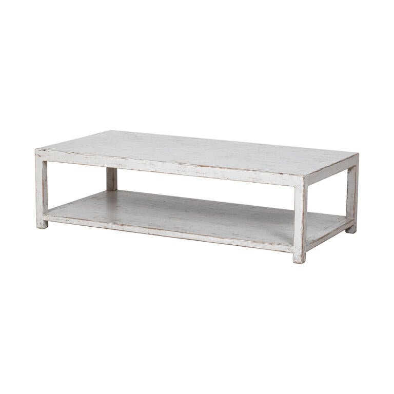 Mesa de centro blanca de pino Fangxia
