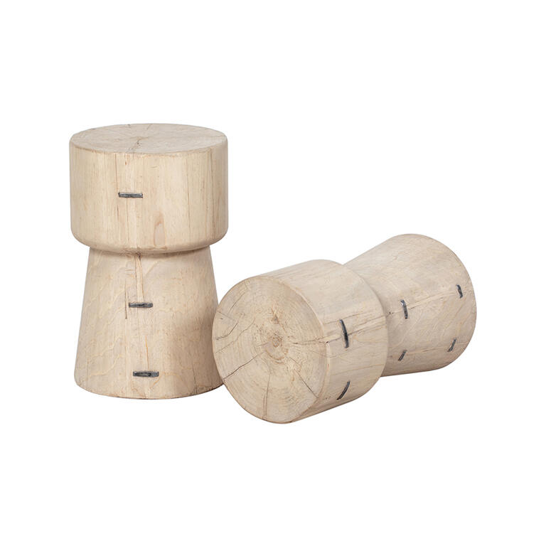 Mesa auxiliar natural de álamo Zhenbai