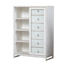 Cómoda blanca de pino con 6 cajones Hongshan