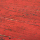 Cómoda antigua roja de álamo con 6 puertas Taosong