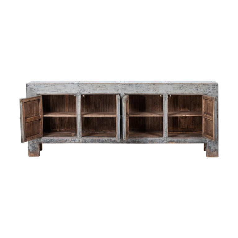 Cómoda gris de pino con 4 puertas Shuqing