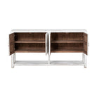 Cómoda blanca de pino con 4 puertas Hongfeng