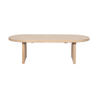 Mesa de centro ovalada natural de pino Yanmei