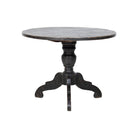 Mesa de comedor redonda negra de pino Ø100 cm Meixin