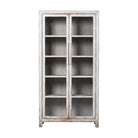 Vitrina blanca de pino con 2 puertas Cares