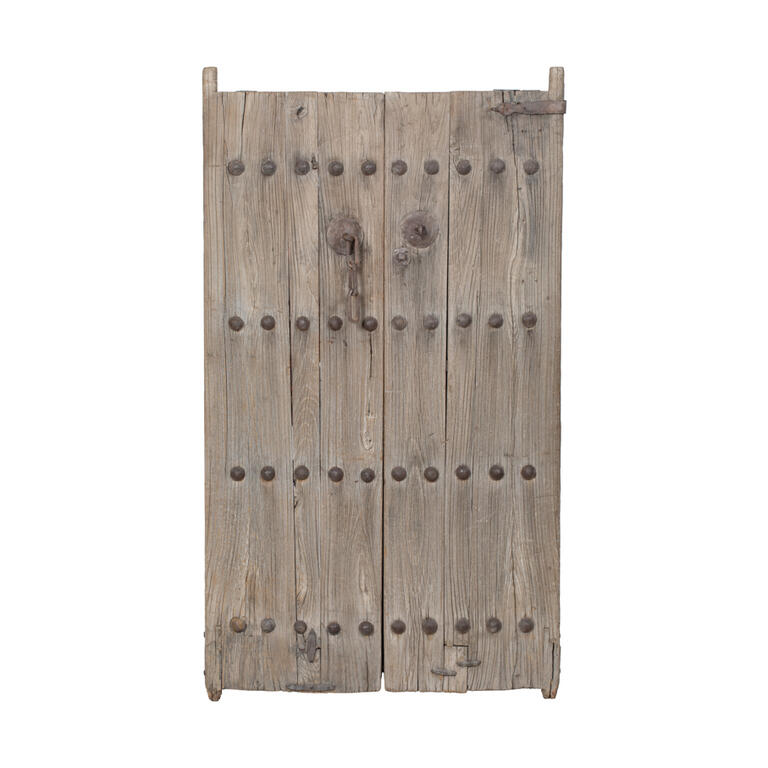 Puerta antigua de olmo con 2 hojas Lingbai